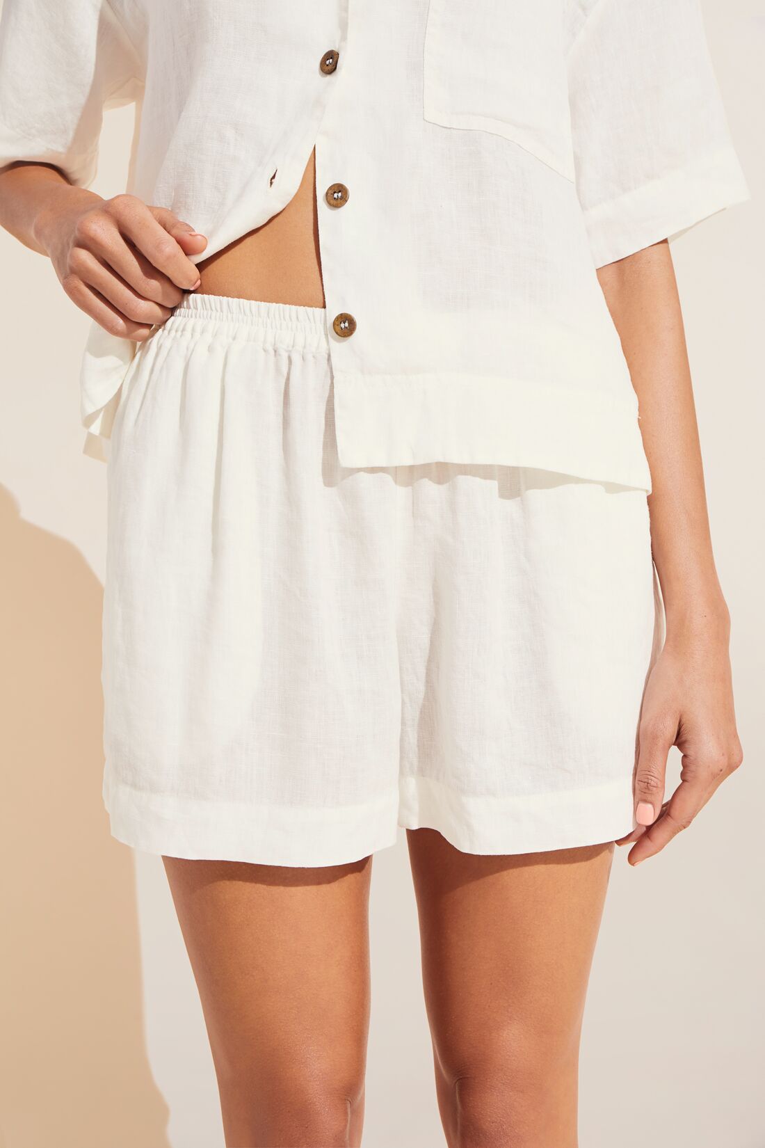 Eberjey Garment Dyed Linen Short Set