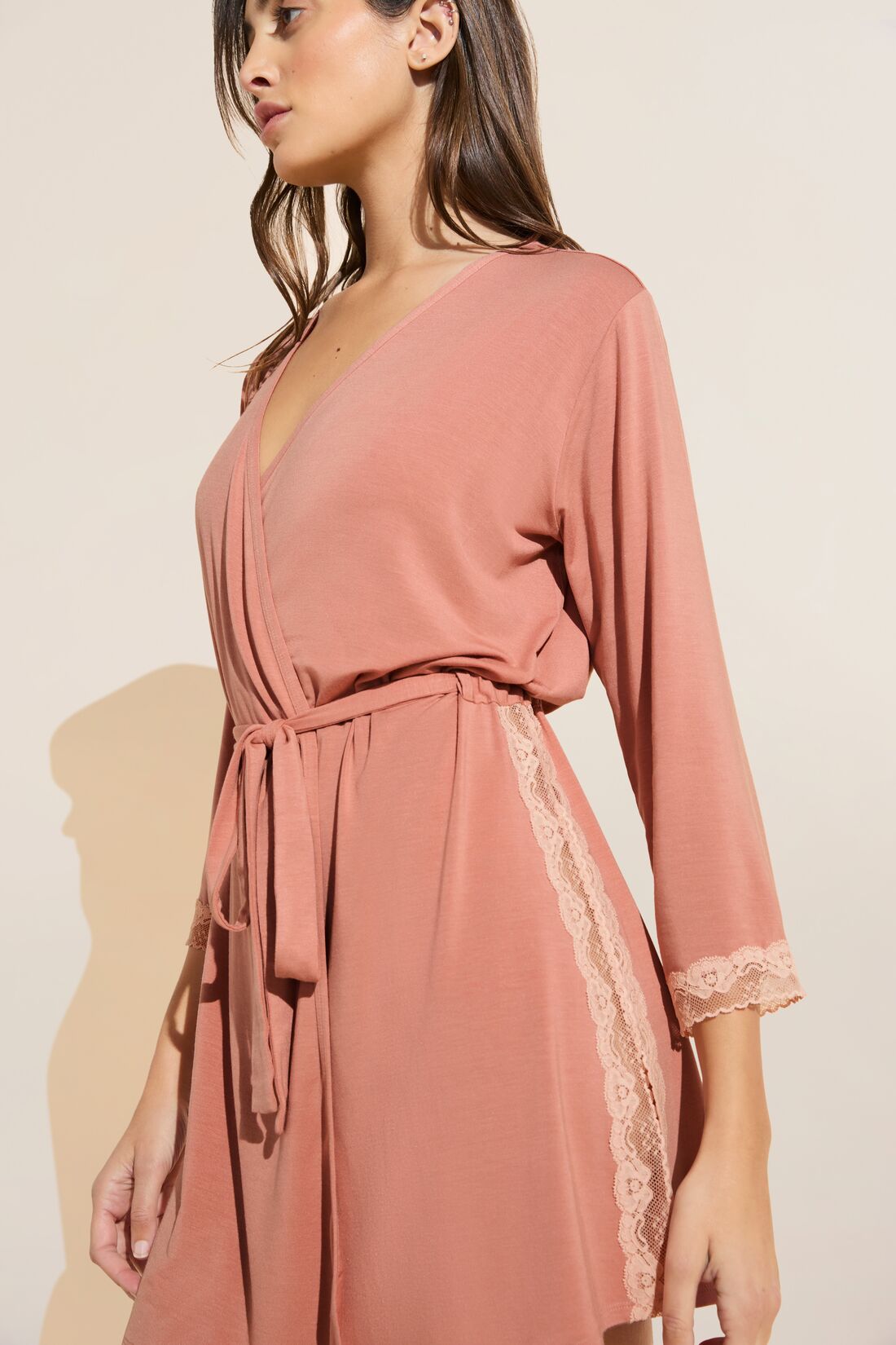 Eberjey Flora TENCEL™ Modal 3/4 Sleeve Robe
