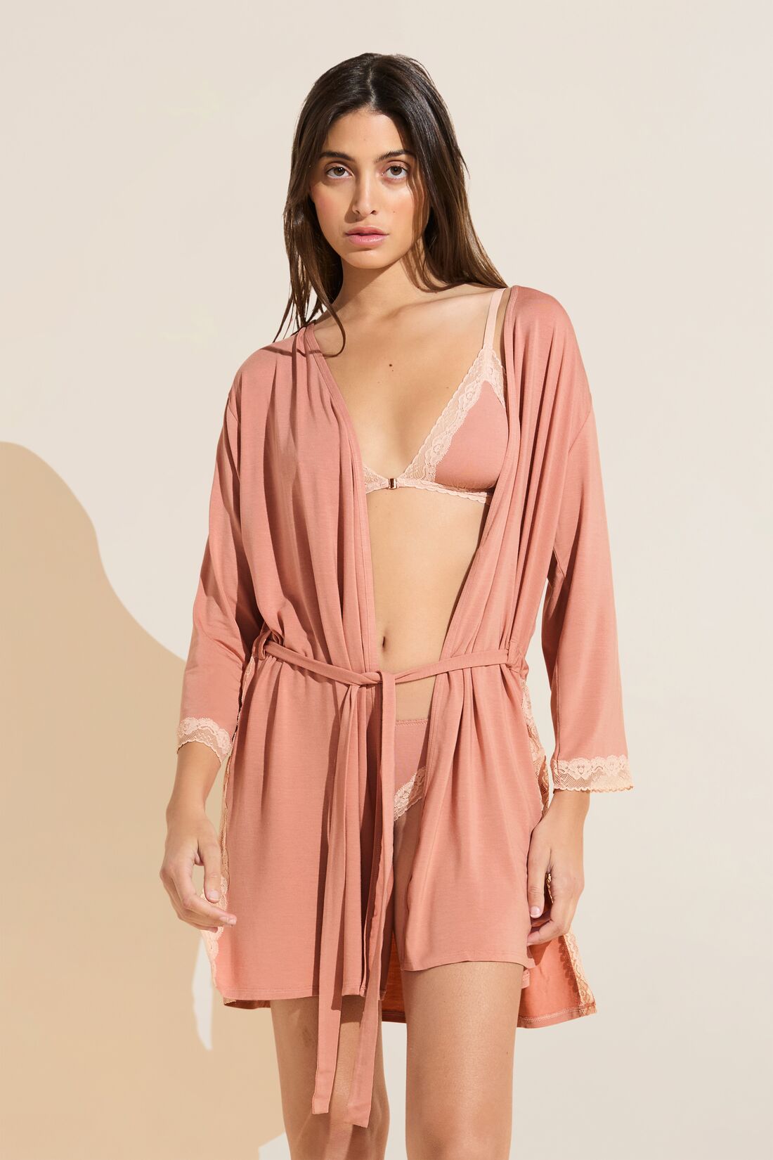 Eberjey Flora TENCEL™ Modal 3/4 Sleeve Robe
