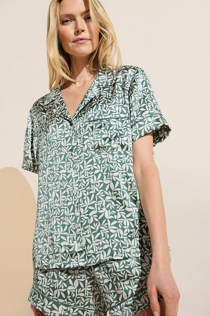 Eberjey Inez Washable Silk Printed Short PJ Set