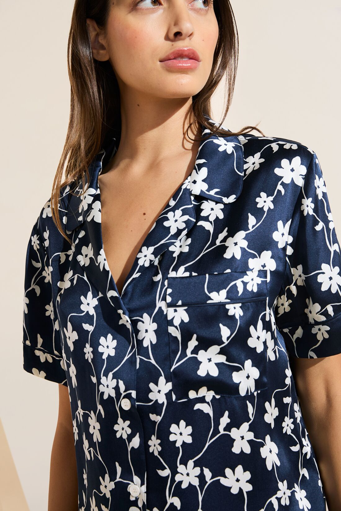 Modern Floral Navy/Navy,X-Small